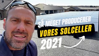 Så meget producerede vores solceller  Status for 2021 [upl. by Bounds15]