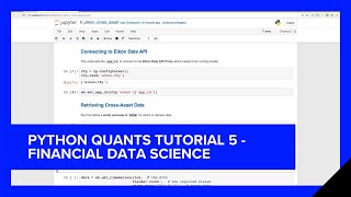 Python Quants Tutorial 5  Financial Data Science  Refinitiv Developers [upl. by Anifur]