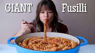 Buttered Balsamic Tomato Basil Pasta MUKBANG  Recipe [upl. by Romney]