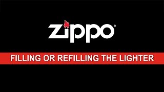 Zippo Instructional Filling or Refilling the Lighter [upl. by Nahtnaoj]