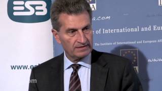 Günther Oettinger on The Challenges Facing European Energy Policy  20Sep2012 [upl. by Hurlee]