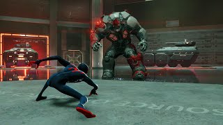 Marvels SpiderMan Miles Morales  Rhino Boss Fight Final encounter  PS5 4K60fps HDR [upl. by Elawalo]