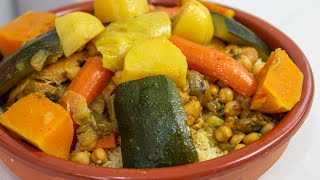 Cómo Hacer Cous Cous Tradicional Marroquí Con Pollo Y Verduras Receta facil [upl. by Noiram511]