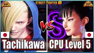 Street Fighter 6 🔥Tachikawa ED Vs CPU Level 5 ChunLi 🔥Best Ranked Match🔥FightingGameWorldX [upl. by Kaiulani]