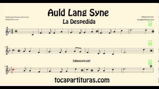 La Despedida Partitura de Flauta Violin Oboe en Do Auld Lang Syne Folklore Sheet Music [upl. by Brenna723]