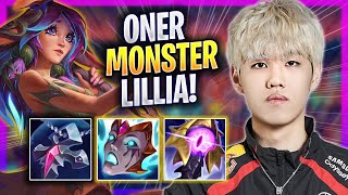 ONER IS A MONSTER WITH LILLIA  T1 Oner Plays Lillia JUNGLE vs Brand  Season 2024 [upl. by Anelagna656]