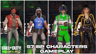 S7 ALL BP CHARACTERS GAMEPLAY CODM SEASON 7 LEAKS 2024 COD MOBILE [upl. by Yelhs]