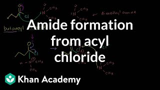 Amide formation from acyl chloride  Carboxylic acids and derivatives  Khan Academy [upl. by Stutman]