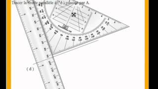 6eme cours de maths et exercices corrigés pour construire une droite parallèle [upl. by Safir534]