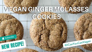 VEGAN GINGER MOLASSES COOKIES [upl. by Etteuqal322]