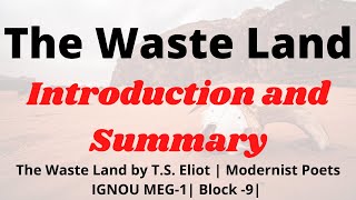 THE WASTE LAND by TS ELIOT in HINDI Quick Analysis and Introduction to the Poem Key pointsNotes [upl. by Paula]