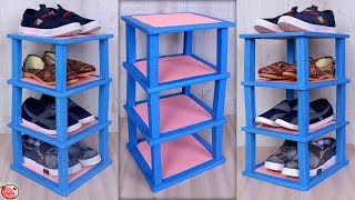 Shoes Stand  Best Out Of Waste Organization Idea 2019  DIY Shoes Rack  How to Make Shoes Rack [upl. by Orna]