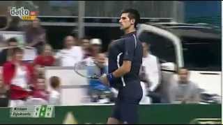 Novak Djokovic Imitates Serena Williamsthe best one ever [upl. by Rudolfo]