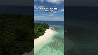 Vue en drone des Maldives  Like si toi aussi tu veux tenivrer  tourdumonde travel maldives [upl. by Naujud758]