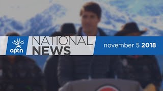 APTN National News November 5 2018 – Trudeau apology to six chiefs Lubicon Lake Band historic deal [upl. by Tamas695]