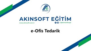 EOfis Tedarik Modülü [upl. by Lansing]