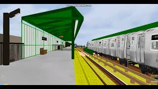 Openbve New R153 T Train Bypassing at 47th Avenue [upl. by Dragoon]