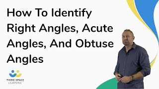 How To Identify Right Angles Acute Angles And Obtuse Angles [upl. by Unders]