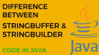 Difference between StringBuffer and StringBuilder in java [upl. by Drue]