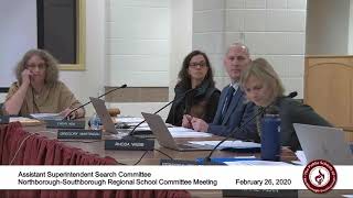 NorthboroughSouthborough Regional School Committee  February 26 2020 [upl. by Larochelle952]