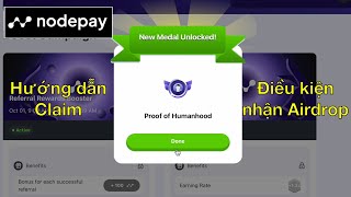 Hướng dẫn claim Huy hiệu Proof of Humanhood để nhận Airdrop Nodepay [upl. by Horatius391]