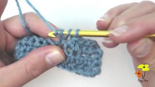 FRONT POST HALF DOUBLE CROCHET  fphdc [upl. by Deelaw]