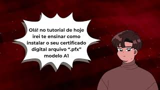 Como instalar o certificado digital modelo A1 pfx [upl. by Herzen]