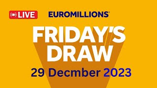 The National Lottery EuroMillions draw live results Friday 26 Dec 2023  euromillions live tonight [upl. by Fiel]