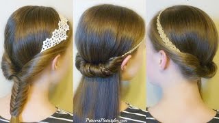 3 Quick and Easy Hairstyles For School Using Headbands [upl. by Icat180]