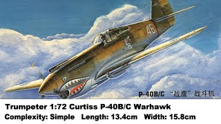 Trumpeter 172 Curtiss P40BC Warhawk Kit Review [upl. by Lleryt467]