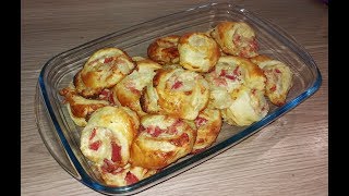 Blätterteigschnecken mit Schinken Salami und Käse [upl. by Atikam]