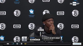 Dennis Schröder after a huge Nets win in his debut with the team [upl. by Anayet691]