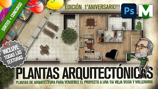 🔥🔥🔥 PLANTA ArquitectOnica PHOTOSHOP  TUTORIAL PASO A PASO  ARQUITECTURA ambientada y humanizada [upl. by Christiana]