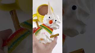 핫초코에 눈사람 동동 띄우는 방법 Hot Chocolate with Frozen Snowman [upl. by Nilyaj]