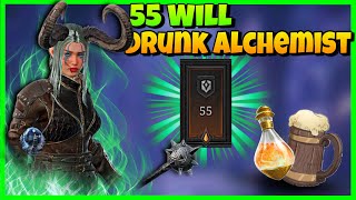 55 WILL Drunk Alchemist Druid Build is  Dungeonborne [upl. by Ilah]