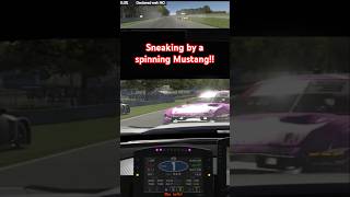 Dodging a spinning Ford Mustang GT3 in my iRacing GT3 league short [upl. by Rafaelof413]