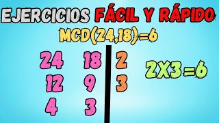 MAXIMO COMUN DIVISOR MCD [upl. by Juanita482]