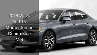 2019 Volvo S60 T5 Momentum Exterior Colors [upl. by Leyameg854]