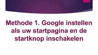 Hoe maak je Google je startpagina in Chrome [upl. by Teragramyram916]