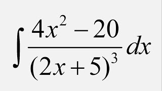 Integration by Partial Fractions Integral of 4x2  202x  53 dx [upl. by Enyamrahs]