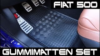 GUMMIMATTEN SET  KOFFERRAUMWANNE FÜR FIAT 500 ab Bj 2007 [upl. by Hcab]