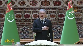 Turkmenistan National Anthem  Halk Mashlahatys Meeting Opening [upl. by Elie235]