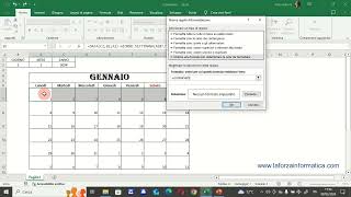 Calendario Excel Parte Prima [upl. by Annaliese]