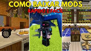 COMO BAIXAR E INSTALAR MODS NO MINECRAFT  ATUALIZADO [upl. by Caro687]