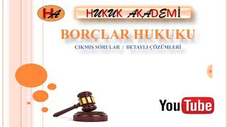 SoruCevap Borçlar Hukuku 14 Ders [upl. by Hong]