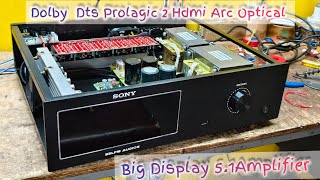 51 Amplifier Big Display  Dolby  Dts  Prolagic 2  Hdmi  Arc Optical selfie audio [upl. by Ijuy]