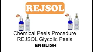 Rejsol Chemical Peels  Chemical peeling procedure English  special Ref REJSOL Glycolic Peel [upl. by Kcirreg]