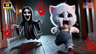 🔥Orphaned Kitten Chased by a Ghost – An Unbelievable Twist🔥cat ai catlover catvideos cutecat [upl. by Reivilo]