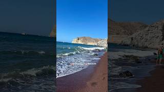 Red Beach Santorini merlynaanggara beach traveling vlog greece 2024 [upl. by Donald]