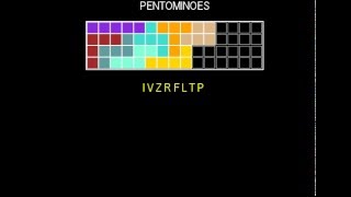 Pentominoes in Python 4x15 cells [upl. by Colston468]